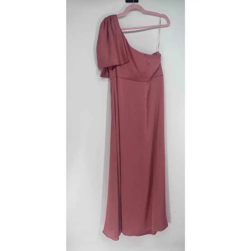 Sachin & Babi Chelsea One Shoulder Bow Gown Size 22W - Picture 4 of 11